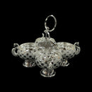 925 Sterling Silver 3.5x3.5 inch Kumkum / Puja bowl Four Pot Set  - 3.5x3.5x4 Style