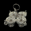 925 Sterling Silver 3.5x3.5 Kumkum / Puja bowl Four Pot Set  - 3.5x3.5x4 Style