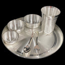 999 Pure Silver 10.0-Inch Hallmarked Exclusive Designer Heavy Western Plate Dinner Set- Set