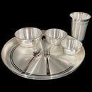 999 Pure Silver 11.0-Inch Hallmarked Exclusive Designer Heavy Western Plate Dinner Set - Set