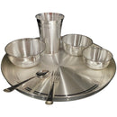 999 Pure Silver 11.0-Inch Hallmarked Exclusive Designer Heavy Western Plate Dinner Set - Set