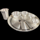 999 Pure Silver 12.0-Inch Hallmarked Exclusive Designer Heavy Western Plate Dinner Set - Set