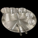 999 Pure Silver 12.0-Inch Hallmarked Exclusive Designer Heavy Western Plate Dinner Set - Set