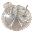 999 Pure Silver 11.0-Inch Hallmarked Exclusive Designer Heavy Western Plate Dinner Set - Set