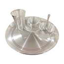 999 Pure Silver 11.0-Inch Hallmarked Exclusive Designer Heavy Western Plate Dinner Set - Set