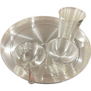 999 Pure Silver 11.0-Inch Hallmarked Exclusive Designer Heavy Western Plate Dinner Set - Set