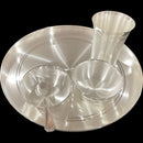 999 Pure Silver 11.0-Inch Hallmarked Exclusive Designer Heavy Western Plate Dinner Set - Set