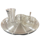 999 Pure Silver 11.0-Inch Hallmarked Exclusive Designer Heavy Western Plate Dinner Set - Set