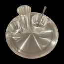 999 Pure Silver 12.0-Inch Hallmarked Exclusive Designer Heavy Western Plate Dinner Set - Set