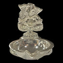 925 Sterling Silver Ganesha Incense Stick Holder & Diya Combo - Style