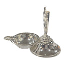 925 Sterling Silver Ganesha Incense Stick Holder & Diya Combo - Style