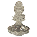 925 Sterling Silver Lakshmi / Laxmi Incense Stick Holder & Diya Combo - Style