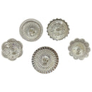 925 Sterling Silver Hallmarked Assorted  Designer Diyas (Pack of Five) -