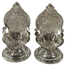 925 Sterling Silver Hallmarked 35ml Capacity Ashta Lakshmi / Kamakshi Deepak (Diya) Pair
