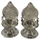 925 Sterling Silver Hallmarked 25ml Capacity Ashta Lakshmi / Kamakshi Deepak (Diya) Pair