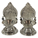 925 Sterling Silver Hallmarked 35ml Capacity Ashta Lakshmi / Kamakshi Deepak (Diya) Pair