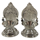 925 Sterling Silver Hallmarked 25ml Capacity Ashta Lakshmi / Kamakshi Deepak (Diya) Pair