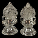 925 Sterling Silver Hallmarked 25ml Capacity Ashta Lakshmi / Kamakshi Deepak (Diya) Pair