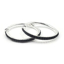 925 Sterling Silver New Born / Toddler Kids Black Beads Kada - Style