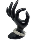 925 Sterling Silver Bangle Bracelet - Set of Ten - Style