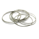 925 Sterling Silver Bangle Bracelet - Set of Ten - Style