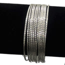925 Sterling Silver Bangle Bracelet - Set of Twelve - Style
