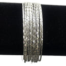 925 Sterling Silver Bangle Bracelet - Set of Twelve((Style