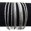 925 Sterling Silver Bangle Bracelet - Set of Twelve((Style