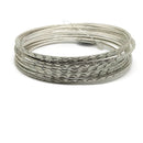 925 Sterling Silver Bangle Bracelet - Set of Twelve((Style