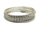 925 Sterling Silver Bangle Bracelet - Set of Twelve((Style