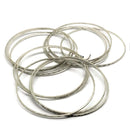 925 Sterling Silver Bangle Bracelet - Set of Twelve((Style