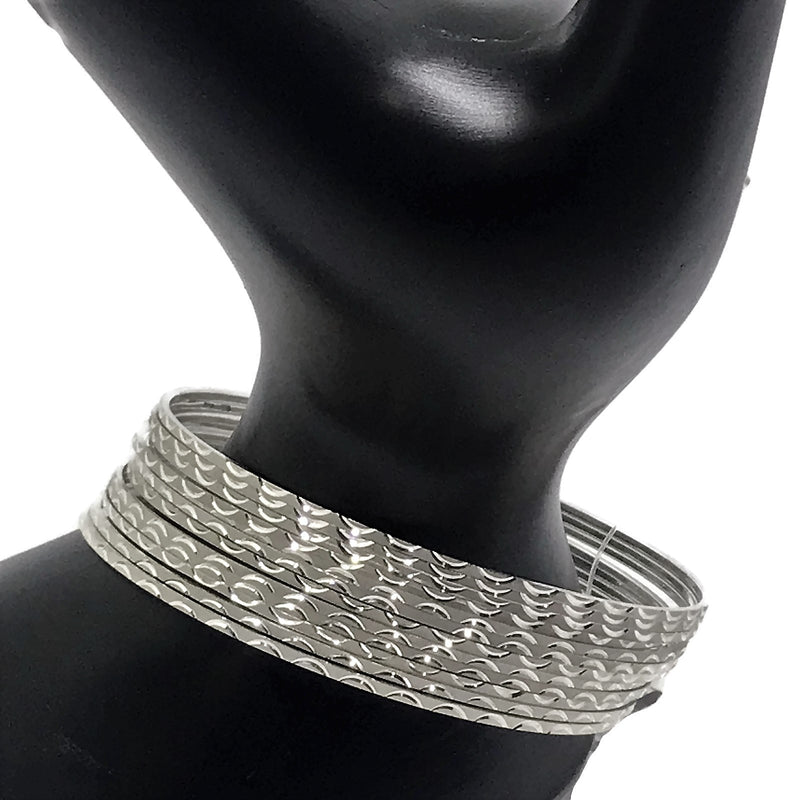 925 Sterling Silver Bangle Bracelet - Set of Twelve((Style