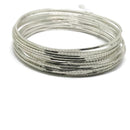 925 Sterling Silver Bangle Bracelet - Set of Twelve(Style