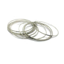 925 Sterling Silver Bangle Bracelet - Set of Twelve(Style