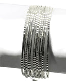 925 Sterling Silver Bangle Bracelet - Set of Twelve(Style