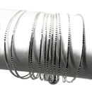 925 Sterling Silver Bangle Bracelet - Set of Twelve(Style