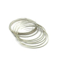 925 Sterling Silver Bangle Bracelet - Set of Twelve(Style