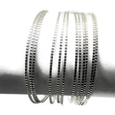 925 Sterling Silver Bangle Bracelet - Set of Twelve(Style