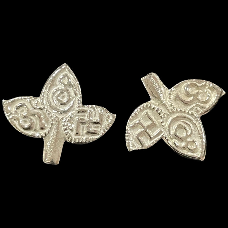 750 Silver Religious Small 0.5 inch Bel Patra / Bilva Leaves (Pack of 108 Leaves) Set