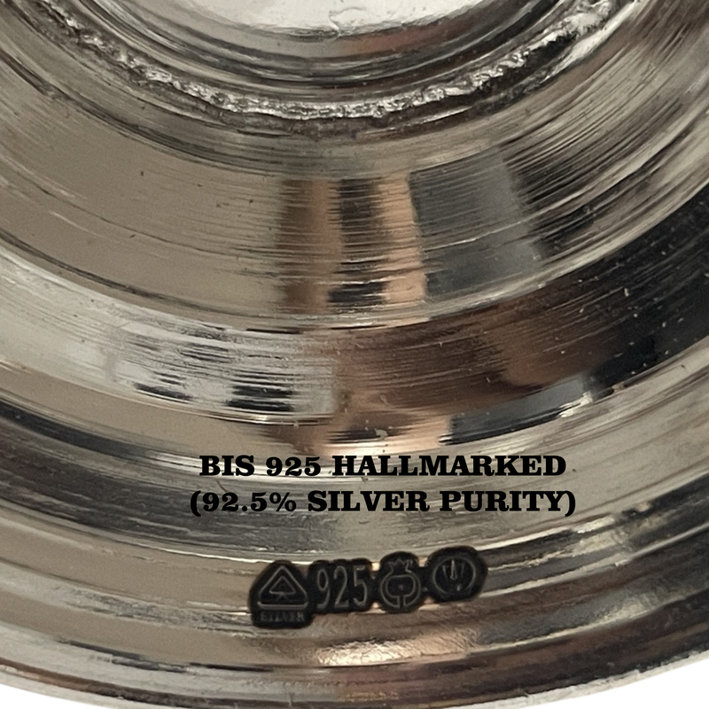 925 Sterling Silver Hallmarked Round Samai / Kuthu Vilakku Pair