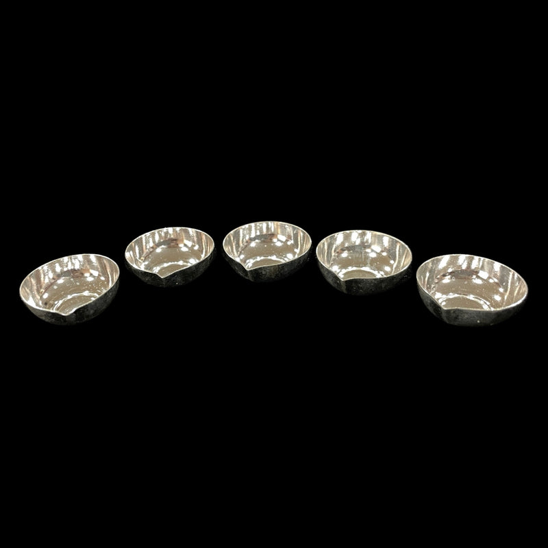 925 Sterling Silver Hallmarked Small Chirag Diyas (Set of Five)