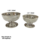 925 Sterling Silver Hallmarked Designer Diya Pair -