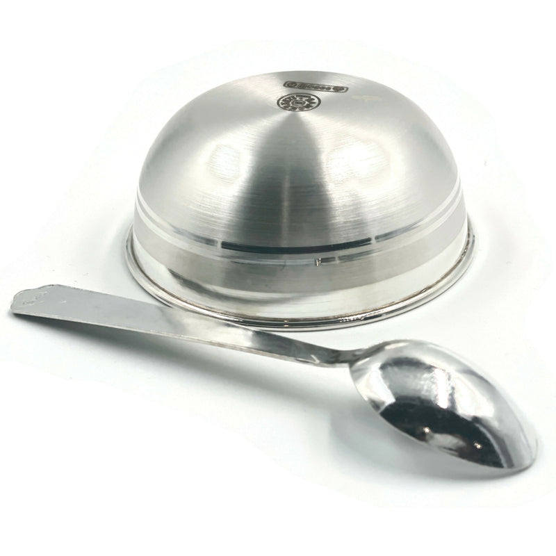 999 Pure Silver 3.0 inch Bowl & Spoon for Kids - Designer Set