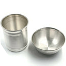 999 Pure Silver Hallmarked 80ml Glass & 60ml Bowl For Kids - Designer Set