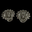 925 Sterling Silver hallmarked Round Flower Deepak (Diya) Pair
