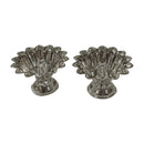 925 Sterling Silver hallmarked Round Flower Deepak (Diya) Pair
