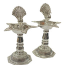 925 Sterling Silver Hallmarked 40ml Capacity Peacock Deepak (Diya) Pair
