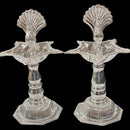 925 Sterling Silver Hallmarked 40ml Capacity Peacock Deepak (Diya) Pair