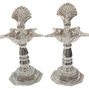 925 Sterling Silver Hallmarked 40ml Capacity Peacock Deepak (Diya) Pair