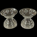 925 Sterling Silver 5ml Capacity Small Round Diya (Kundulu / Vilakku) Pair
